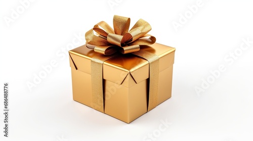 Christmas Gift Isolated on the White Background 