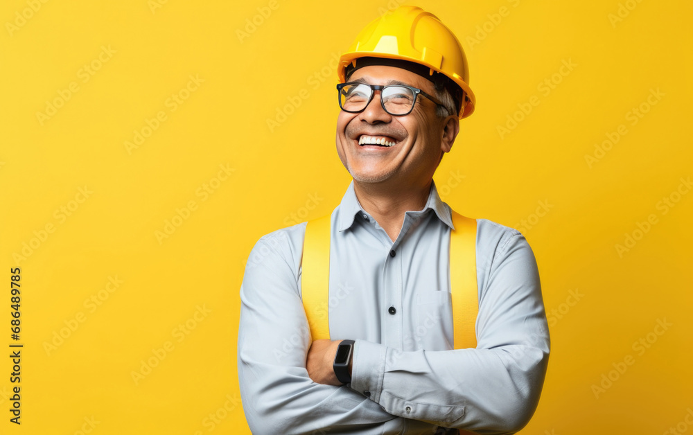 Happy smiling Electrician wearing a safety helmet Happy smiling Electrician wearing a safety helmet