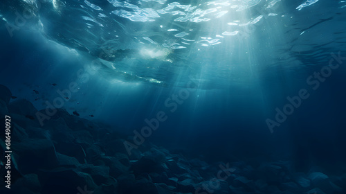 underwater scene with sun rays © Artworld AI