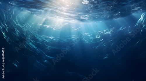 underwater scene with sun rays