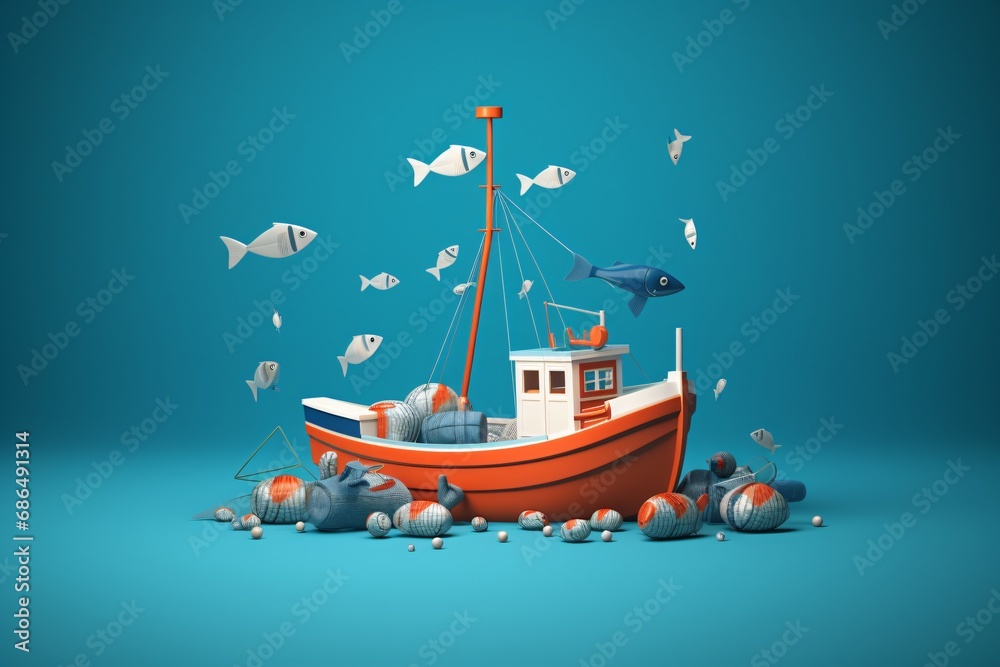 Abstract graphic illustration for fishing Abstract graphic illustration for fishing