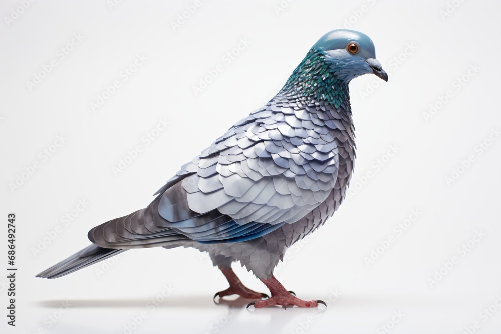 Fototapeta premium 3d cartoon illustration of a pigeon