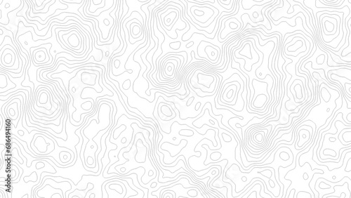 Topographic map background geographic line map with elevation assignments. Modern design with White background with topographic wavy pattern