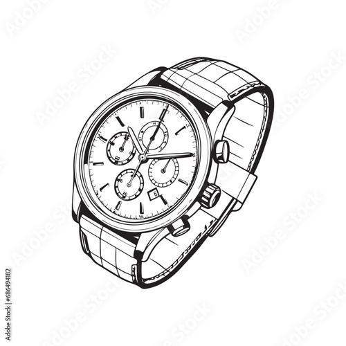 Watch Vector Images, Illustration Of a Watch