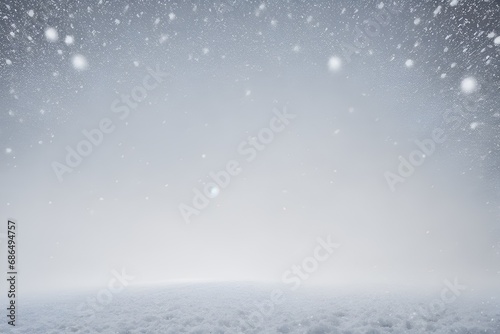 Falling snow background. Horizontal composition © Thanh