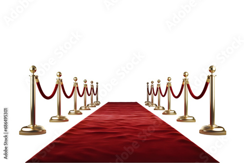 red carpet isolated on white background. generative ai.