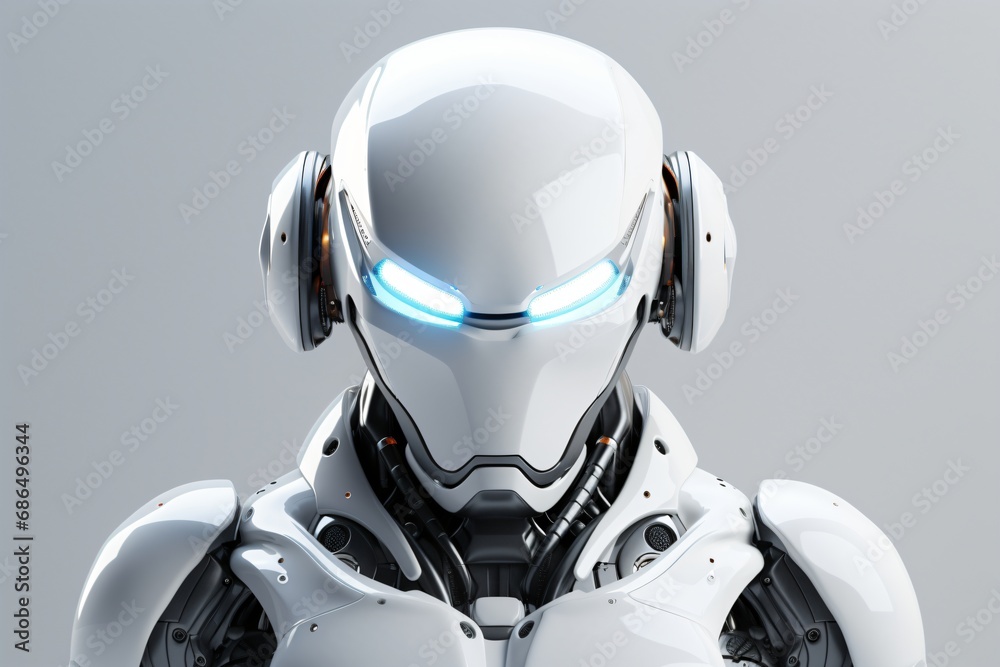 A white color robot A white color robot