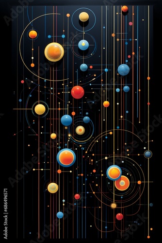 Solar system and space objects.