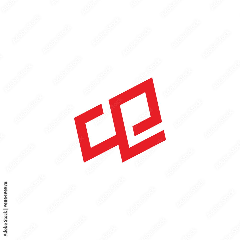 letter we ew infinity geometric simple line logo vector