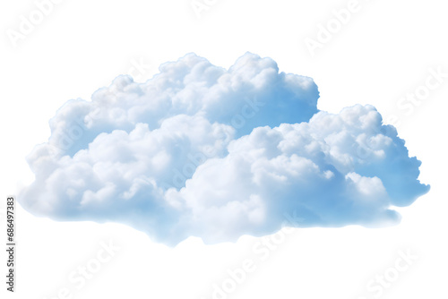 Soft cloudscape ozone realistic cutout. generative ai. photo