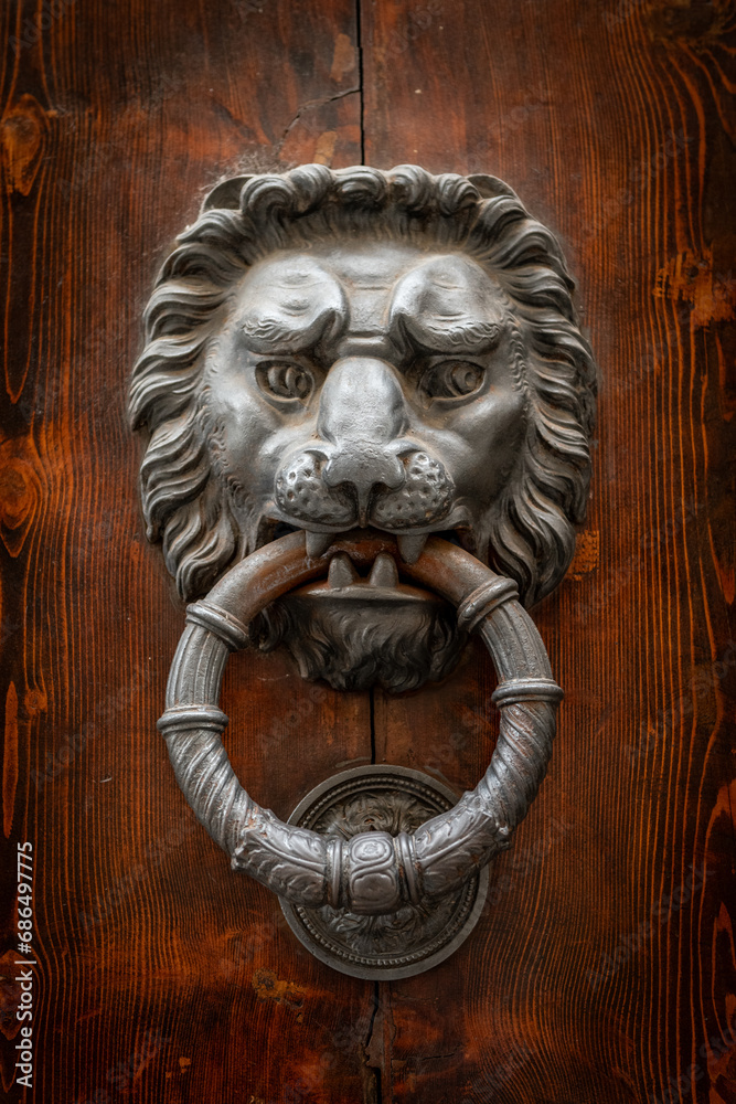 Door knocker, Florence, Tuscany, Italy