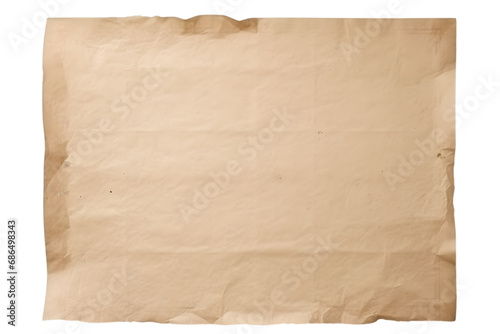 Used paper sheet isolated on white background. generative ai.