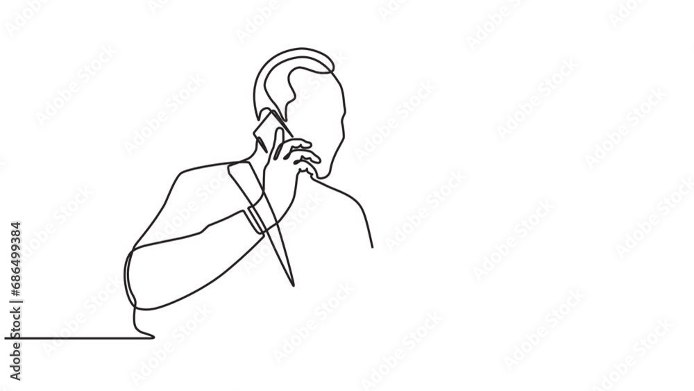 Continuous line animation video of young professional businessman using mobile digital tablet computer work and writing work plan in notebook. animated video of a walking line style of a business man. Continuous line animation video of young professional businessman using mobile digital tablet computer work and writing work plan in notebook. animated video of a walking line style of a business man.