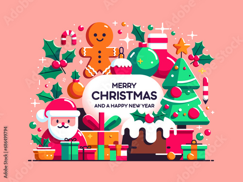 christmas banner christmas traditional elements holiday background design