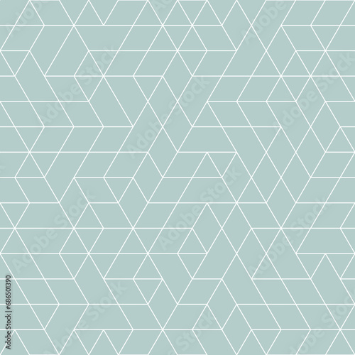 Seamless geometric background for your designs. Modern light blue and white ornament. Geometric abstract pattern
