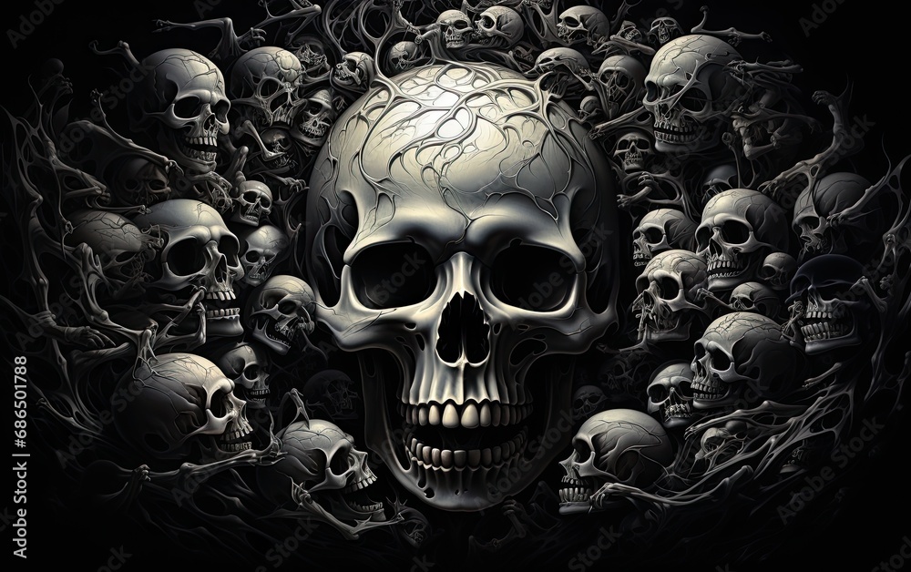 Skull and crossbones art. Skull and crossbones art.