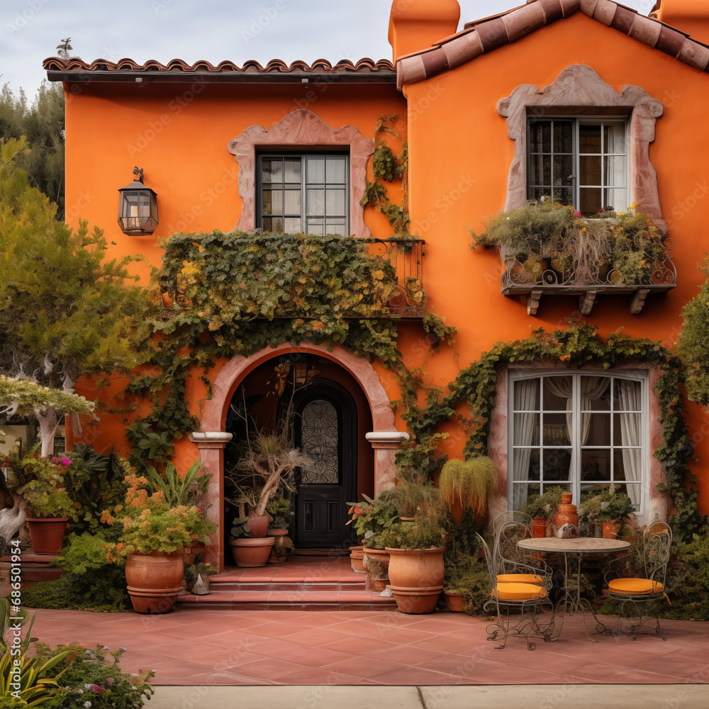Spanish sttyle home, Rustic orange Home, Exterior of a home