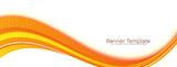 Yellow and orange color wave style banner design
