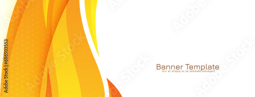 Dynamic Yellow and orange color wavy stylish banner design