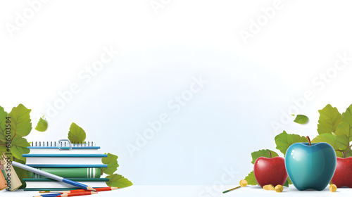 Back to school education banner background. generative ai.