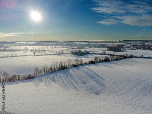 winter landscape with snow