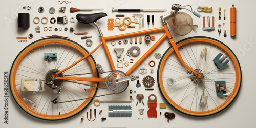 bicycle set concept photo