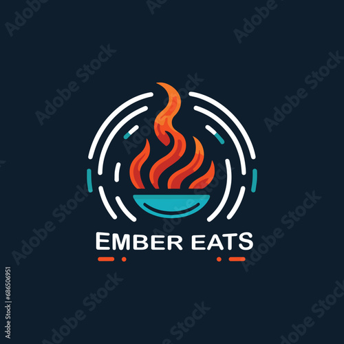 Flame and Food Logo (ID: 686506951)