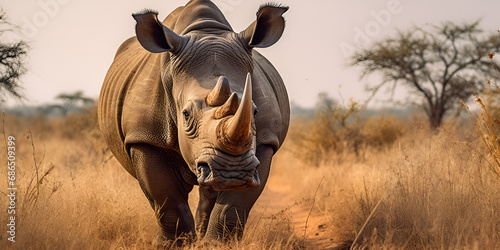 Rhino Running Image,Cape Buffalo Image © Bubble