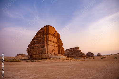Hegra Alula in Saudi Arabia on Summer time. and  Alula culture. 
