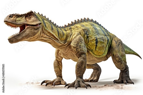 A single dinosaur isolated on white background © Lenhard