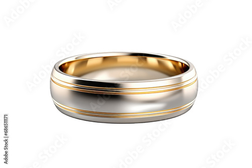 Elegance Redefined: Making a Statement with a Men's Wedding Ring Isolated on Transparent Background