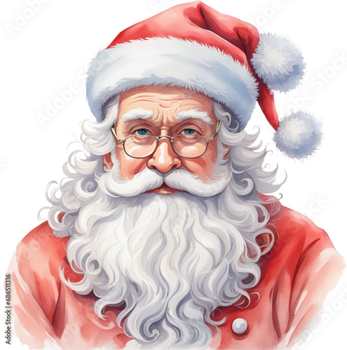 closeup Santa Claus on white background