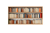 Minimalist Marvel: Enhancing Decor with Wall-Mounted Book Shelves Isolated on Transparent Background