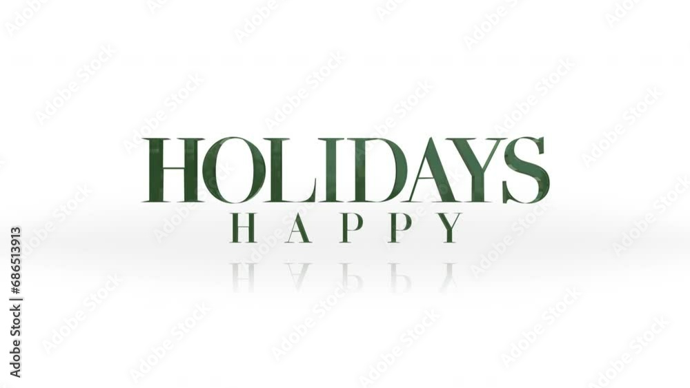 Elegance Happy Holidays text on white gradient, motion promo, winter and holidays style background Elegance Happy Holidays text on white gradient, motion promo, winter and holidays style background