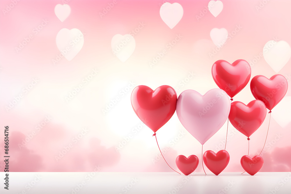 heart shaped balloons illustration, symbol, card, romantic, holiday, shape, design, celebration, balloon, decoration, 