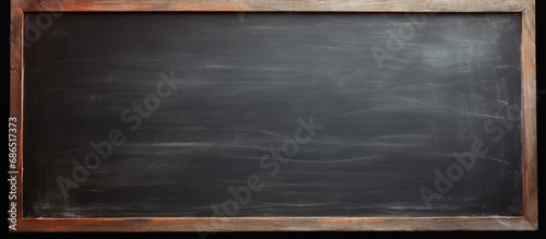 Chalked writing on board. photo