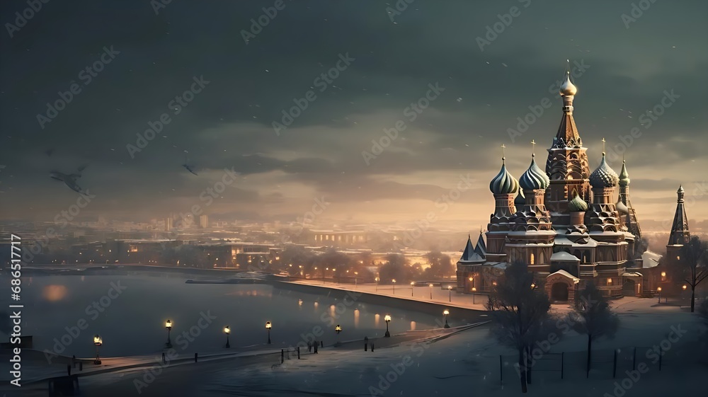 russian city - obrazy, fototapety, plakaty 