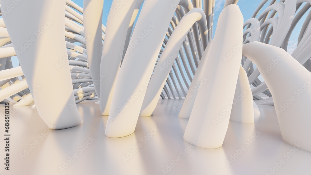 Futuristic architecture background 3d render Futuristic architecture background 3d render
