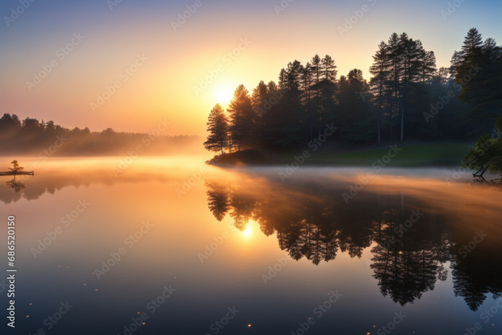 -a-misty-ethereal-sunrise-over-a-tranquil-lake-with-the-first-light-of-day-gently-kissing