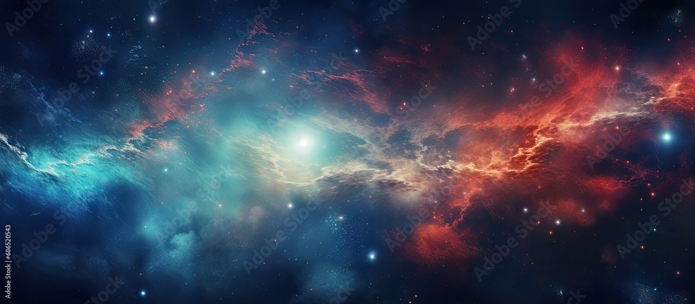 Obraz premium Deep sky astronomical object (spiral galaxy).