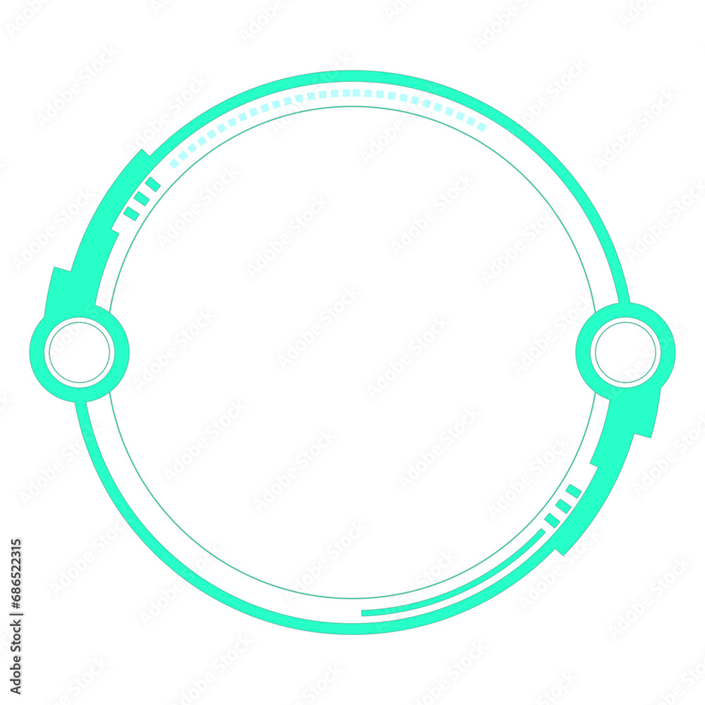 Abstract HUD display infographic sci-fi futuristic information