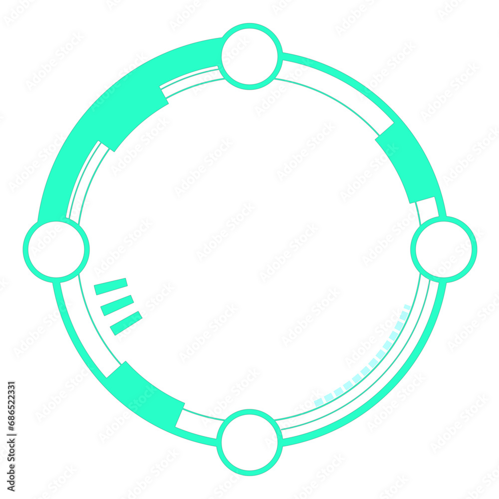Abstract HUD display infographic sci-fi futuristic information