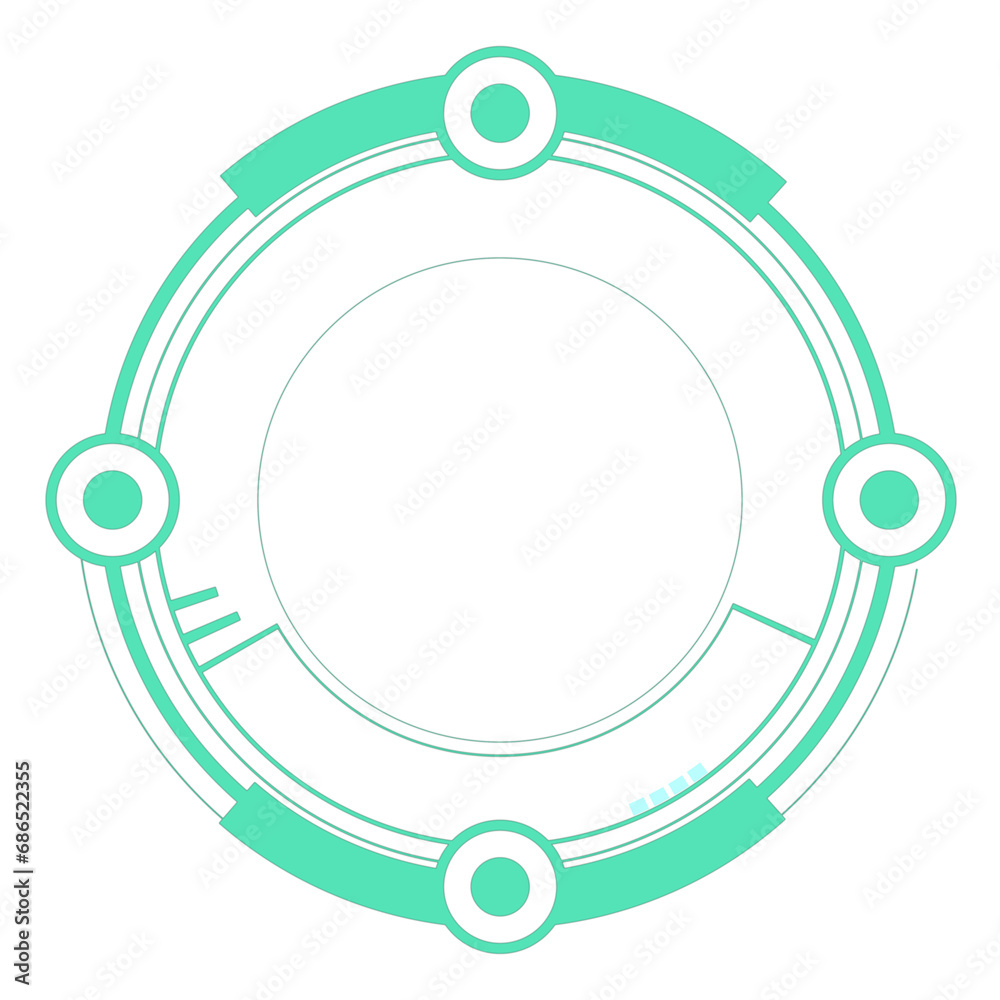 Abstract HUD display infographic sci-fi futuristic information