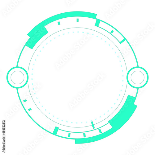 Obraz na płótnie Abstract HUD display infographic sci-fi futuristic information w salonie