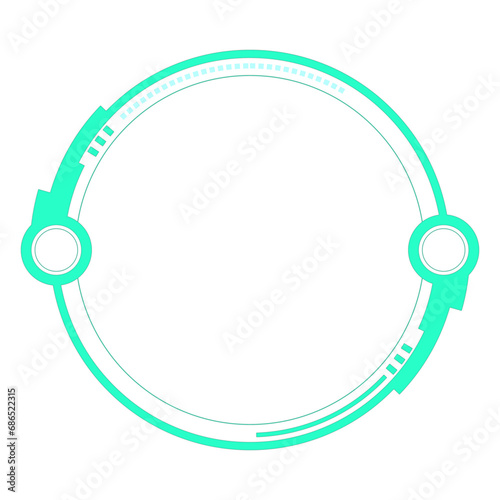 Obraz na płótnie Abstract HUD display infographic sci-fi futuristic information w salonie