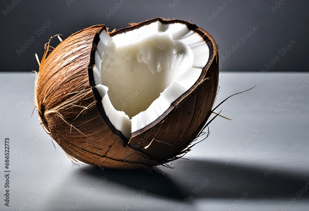 coconut on minimal background coconut on minimal background