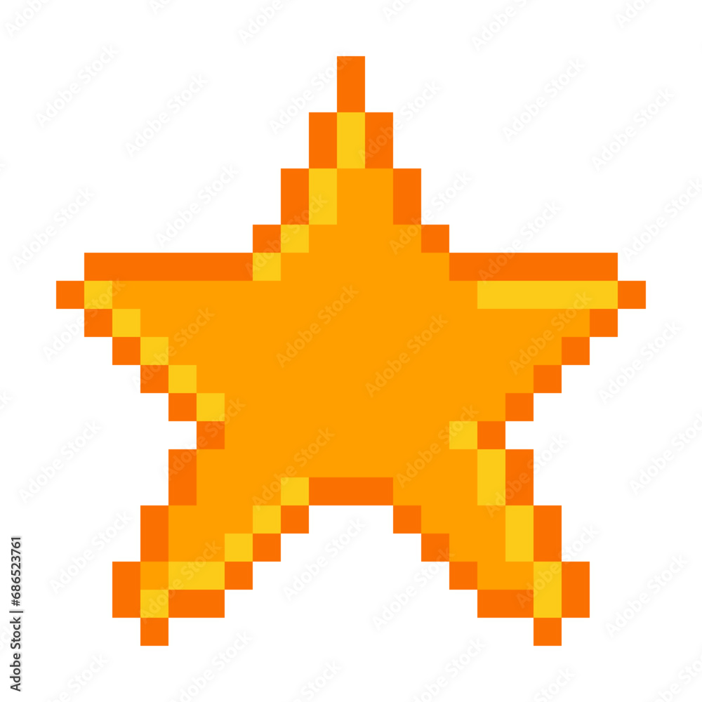 Fototapeta premium Star Pixel Art