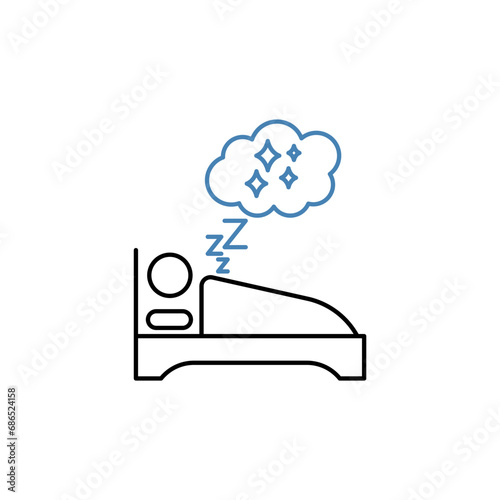 dream concept line icon. Simple element illustration. dream concept outline symbol design.