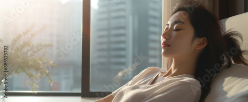 Simple lifestyle, Asian woman wakes up from good sleep on weekend morning, takes some rest, relax in comfortable bedroom at hotel window, happy lazy day, comfortable, dreaming
Free Download Simple lifestyle, Asian woman wakes up from good sleep on weekend morning, takes some rest, relax in comfortable bedroom at hotel window, happy lazy day, comfortable, dreaming
- GFXLoad