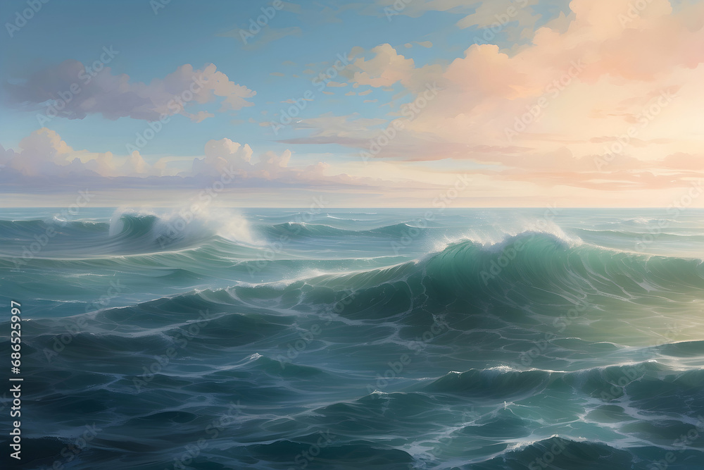 Fototapeta premium waves on the sea